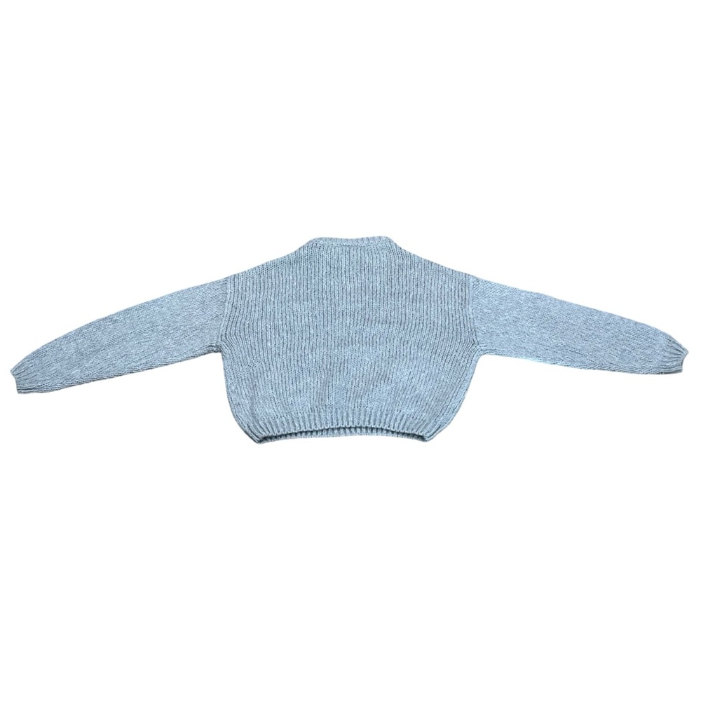 H&M Grey Knit Sweater Crew neck Cabin-core Scandi Girl Cottage core Spring fall - Picture 6 of 6